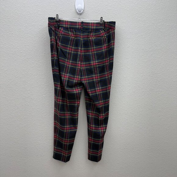 Talbots Hampshire Holiday Tartan Plaid Wool Blend Ankle Pants Womens size 16 - Picture 6 of 8